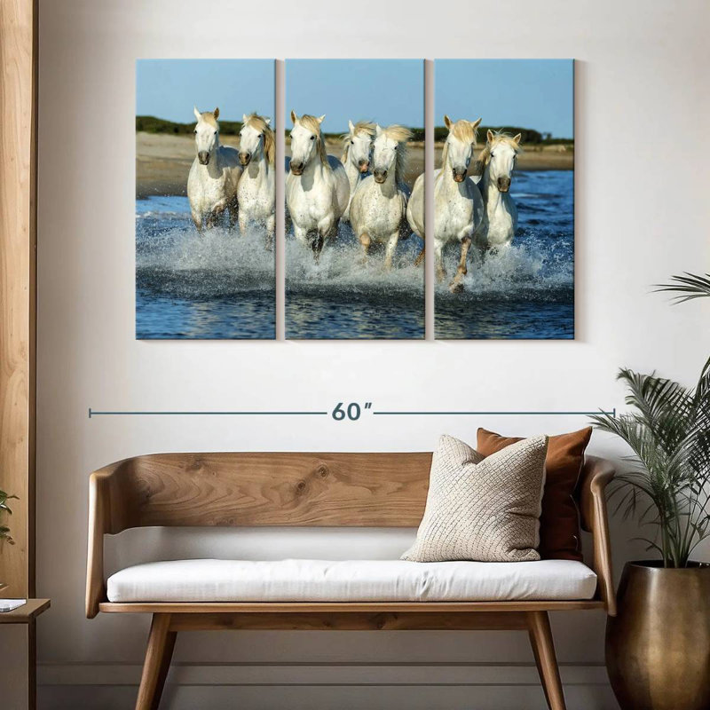 7 Horses, 32" H x 50" W