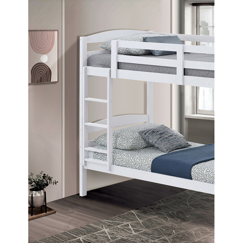 Twin Over Twin  Bunk Bed, White