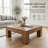 Solid Wood Coffee Table with Wabi-Sabi and Modern Minimalist Design