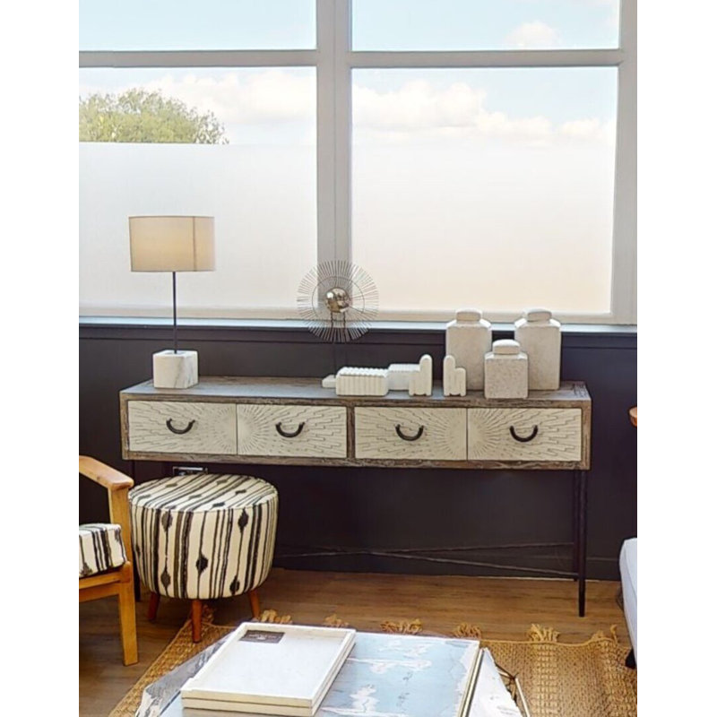 170cm Solid Wood Top Console Table