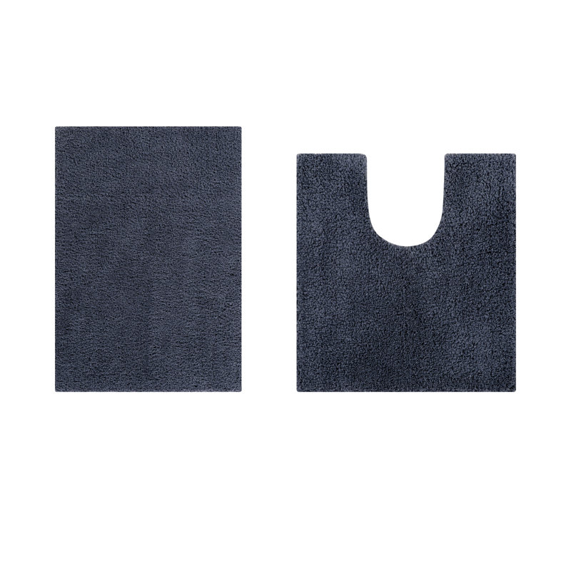 Loida Non-Slip Bath Rug, Charcoal