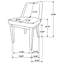 Chaise d'appoint Bryant (brun clair) rembourrée (ensemble de 2)
