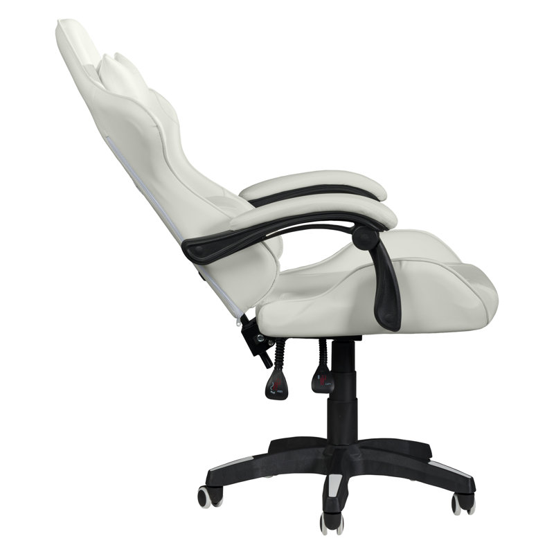 Chaise de jeu PC et course, Blanc