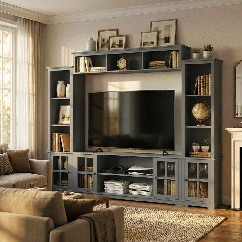 Mayge Entertainment Center for TVs up to 65", Gray