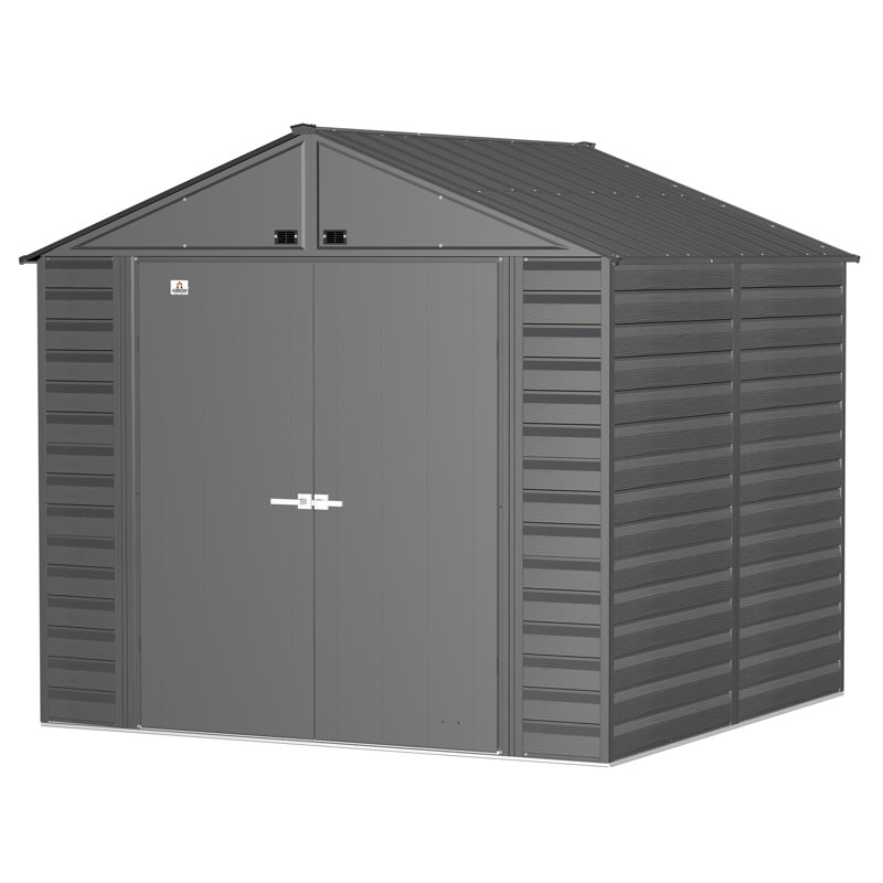 Arrow 8' x 8' Charcoal Steel Storage Shed Kit