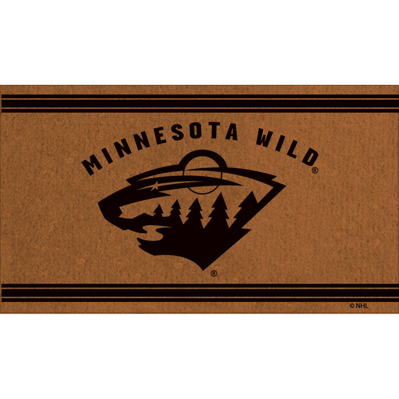 28in. x 16in. NHL Team Logo Doormat , Minnesota Wild