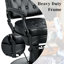 Fauteuil de coiffeur inclinable rétro robuste, fauteuil de salon professionnel avec rotation à 360 ° et fonctions réglables pour une utilisation durable dans les salons de beauté et les salons de coiffure