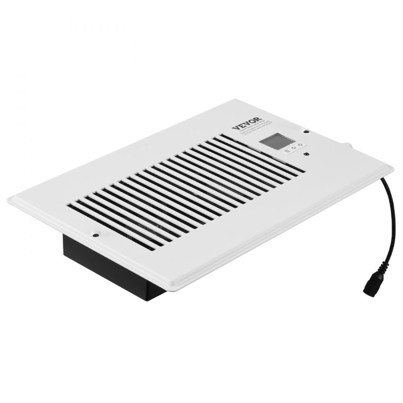 Register Booster Fan, Quiet Vent Booster Fan Fits 6 x 10 inch Holes, with Remote Control and Thermostat Control, Adjustable Speed for Heating Cooling Smart Vent, White