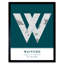 Watford City Map Watford England United Kingdom City Map Teal - Single Picture Frame Typography