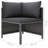 Sectional Corner Sofa with Cushions Grey Poly Rattan