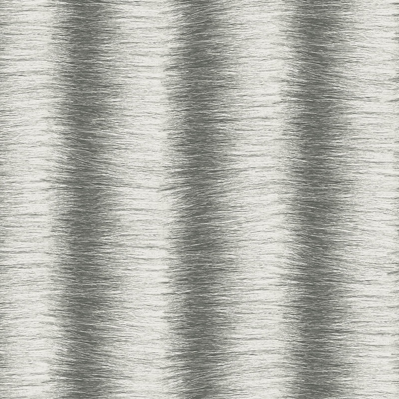 Rouleau de papier peint 33 pi x 20,5 po à rayures zèbre Castleberry, Gris