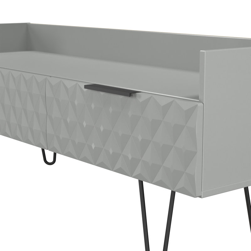 Tarkio 2 Drawer Coffee TV Unit, Grey
