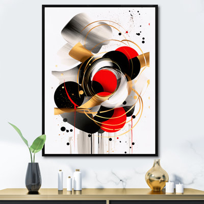 Symphonie abstraite rouge et noire IV