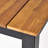 Outdoor Wood Table With Robust Iron Base, 68.87" Wide X 30" High Deck Dining Supports, 34" D W H