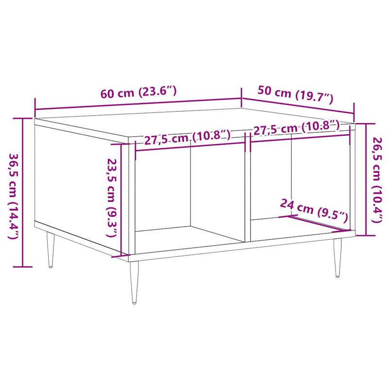 Miria Coffee Table with Storage, Artisan Oak