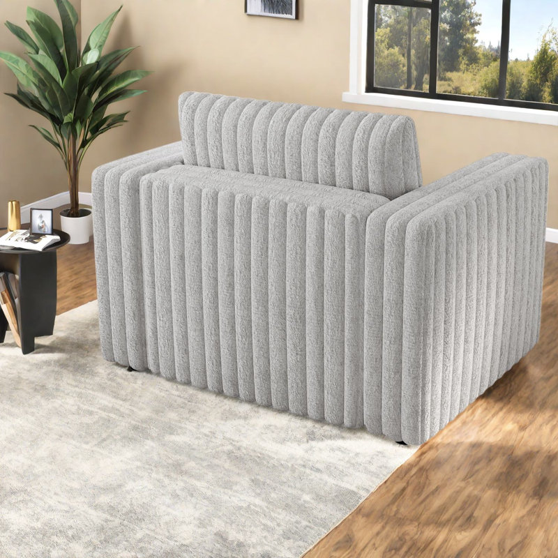 Modern Sofas with Storage, Compact Light Gray Metal Single Seat for Home