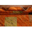 Tapis oriental orange fait à la main en laine orange 7 x 10