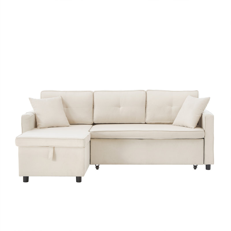 3 Seater Linen Sofa & Chaise, Beige
