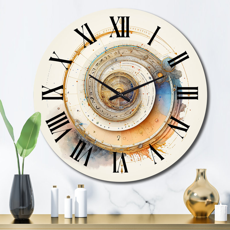 Horloge murale spirale abstraite Caclulant The Universe III, Grand