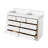 55.1'' W 100% Solid Wood 9-Drawer Changing Table Dresser In White