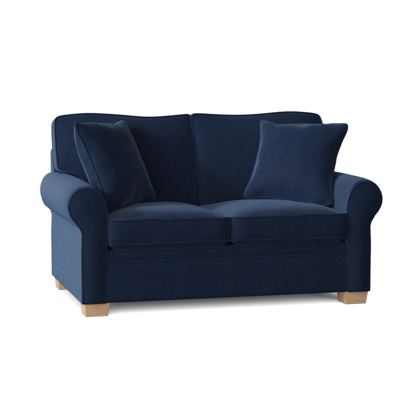 Drake Upholstered 61'' Reclining Sofa, Bennett Indigo, Unfinished