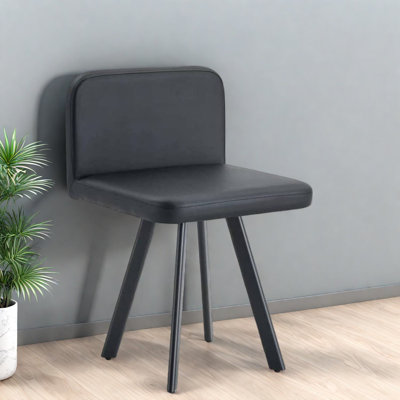 Comfortable Pu Dining Chairs, Black Metal Modern Seating For Home Dining