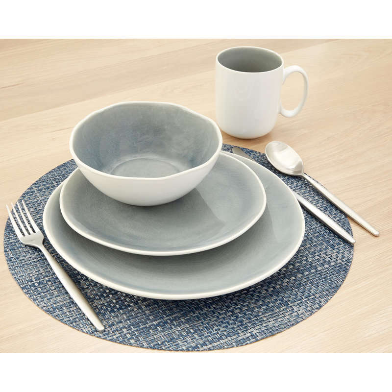Service de table 16 pièces, service pour 4 Zen, Gris
