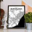 Barcelona City Map - No Frame Print-28359565