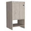 Meuble-lavabo Jane, armoire à une porte, deux tablettes - gris clair