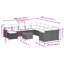 Ensemble de canapé de jardin modulaire en rotin PE gris