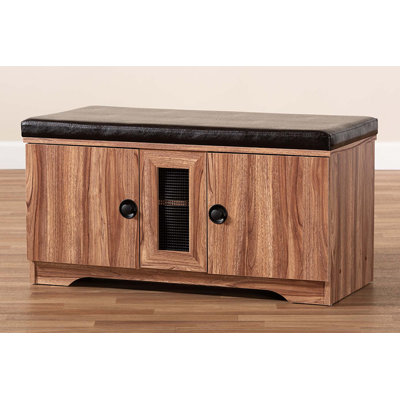 Lena Faux Leather Upholstered Storage Bench