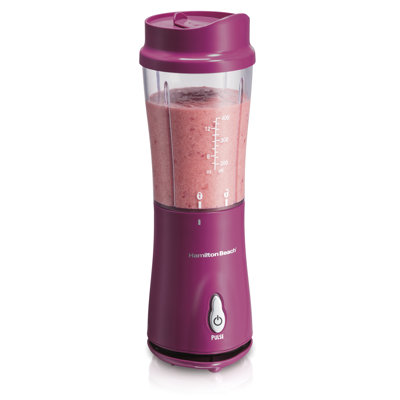 Mélangeur portatif Hamilton Beach® avec gobelet de voyage 14 oz sans BPA et couvercle, pales en acier inoxydable durables pour un mélange puissant