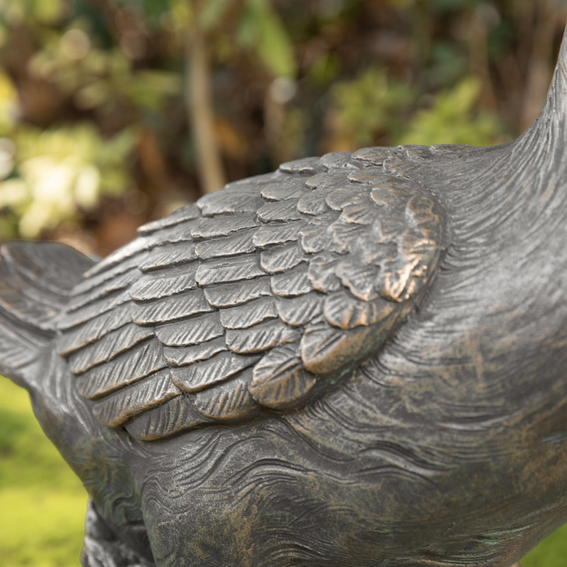 Statue de jardin d'oie 20 po H bronze, Bronze