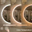 Round Frameless LED Light Anti-Fog Wall Bathroom Vanity Mirror In Polished Crystal-393169338