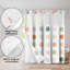 Rideau de douche 72X75 Hookless - Pois vert orange et rose avec rideau de douche