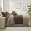 Édredon brun très grand - 7 pièces en faux suède avec des couleurs découpées pour coussin l 16 po x L 16 po