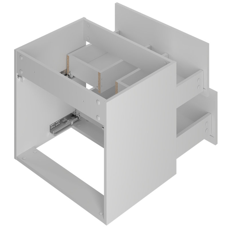 Arashel Wall Mounted Required Bathroom Storage Furniture Set, Gray