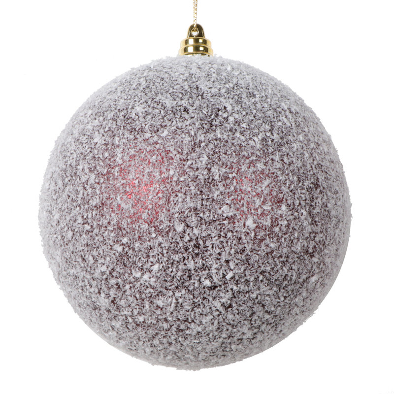 Ornement boule de Noël (ensemble de 4), H 4,75 po x l 4,75 po x P 4,75 po, Bourgogne