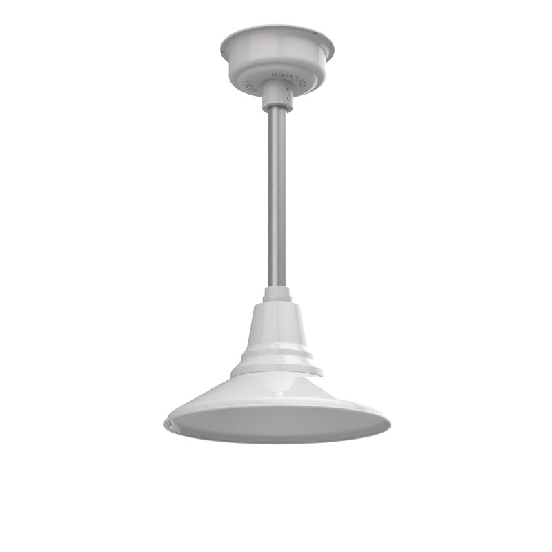 Albali 1 - Light LED Single Pendant, 48" H x 12.25" W x 12.25" D, White