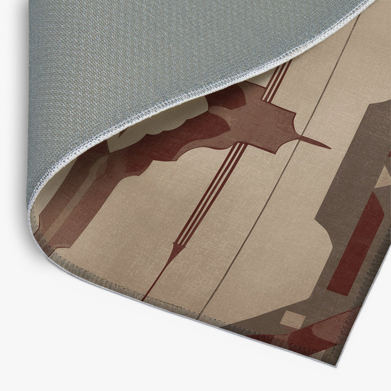 Tapis intérieur et extérieur Baroque Beauty, Rectangle 1 pi 6 po x 2 pi 6 po