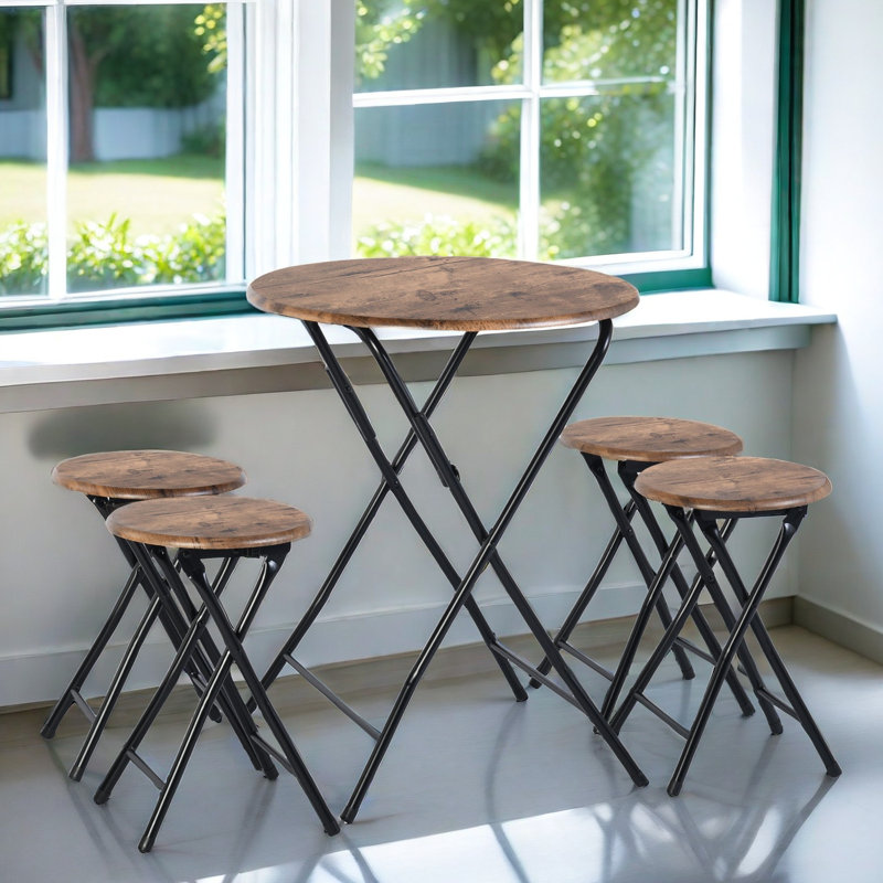 Ahmar 4 - Person Dining Set, 75cmH x 75cmL x 75cmW
