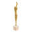 Modern Abstract Aluminum Sculpture with Artistic Human Form on Marble Base - Contemporary Metal Art Decor Featuring Sleek Design and Sculptural Detail for Stylish Display Spaces-401209813