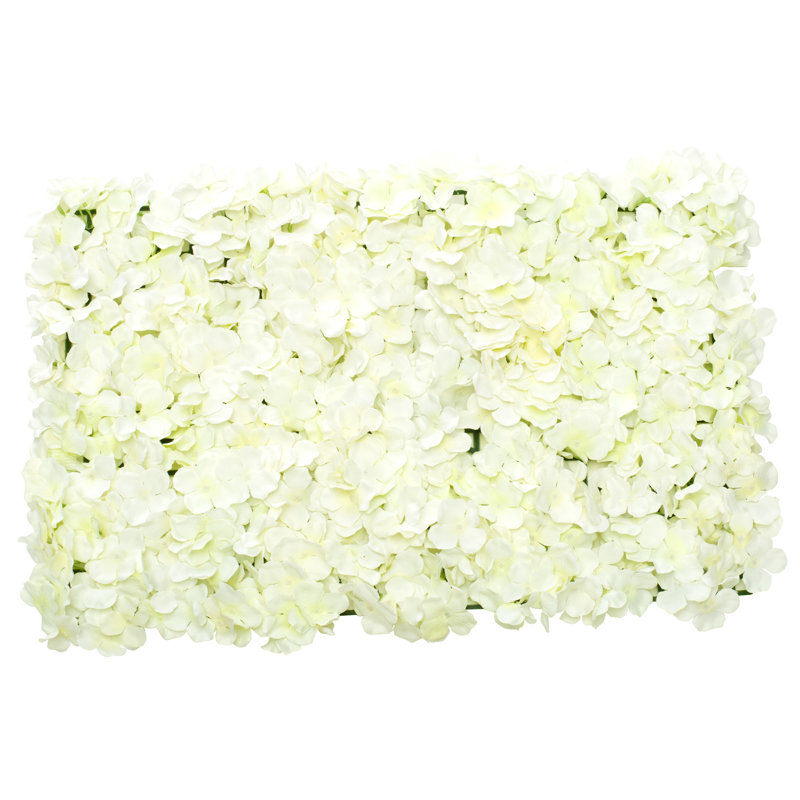 Tapis de fleur artificiel hortensia, Ivoire