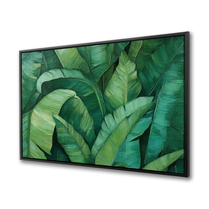 Feuilles denses - Toile encadrée pour chambre à coucher - Art de la décoration intérieure