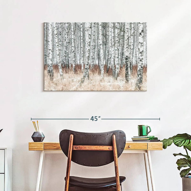 Alvord Winter Birch Grove, 24" H x 36" W
