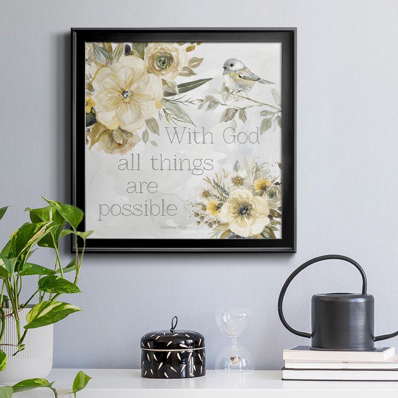 " Sunny Scriptures II " Painting Print, Black, 26.5" H x 26.5" W x 1.5" D