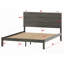 Lit plateforme double en bois pleine grandeur sans sommier, support robuste-1174008975-1174008972