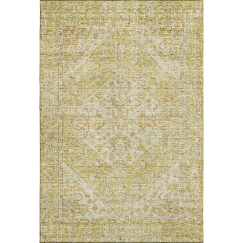 Premium Machine Washable Wayne AMF1104 Global Rug, Rectangle 10' x 14'