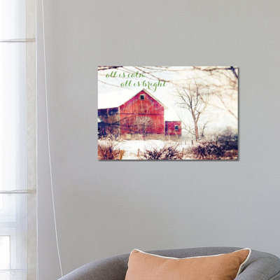 Calm And Bright Barn by Kelly Poynter - Wrapped Canvas Gallery-Wrapped Canvas Giclée