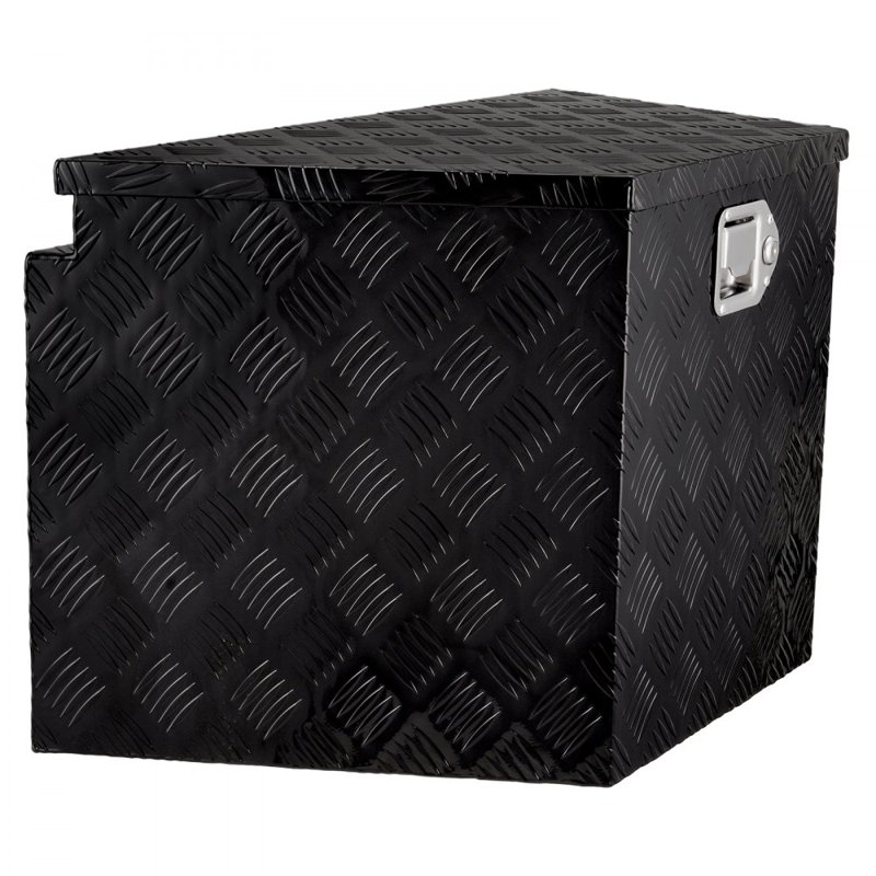 Trailer Tongue Box, Aluminum Alloy Diamond Plate Tongue Box Tool Chest, Heavy Duty Trailer Box Storage with Lock and Keys, Utility Trailer Tongue Box for Pickup Truck, RV, Trailer, 29"x16.2"x18"